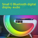 Bluetooth Speaker with Colorful LED Light, Wireless Charging & Alarm Clock