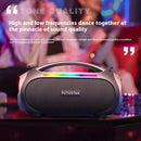 Altavoz Bluetooth Inalámbrico Portátil de 60W Impermeable para Acampar con Luces Coloridas y Extra Bass