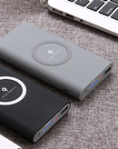 Batería Externa Inalámbrica Tres-en-Uno con Carga Qi, 10000mAh - Suministro de Energía Móvil Universal
