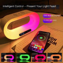 Wireless Charging Smart Speaker Alarm Clock with RGB Light