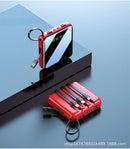 Hanging rope sharing mini phone power bank with built-in cable and large capacity mobile power bank